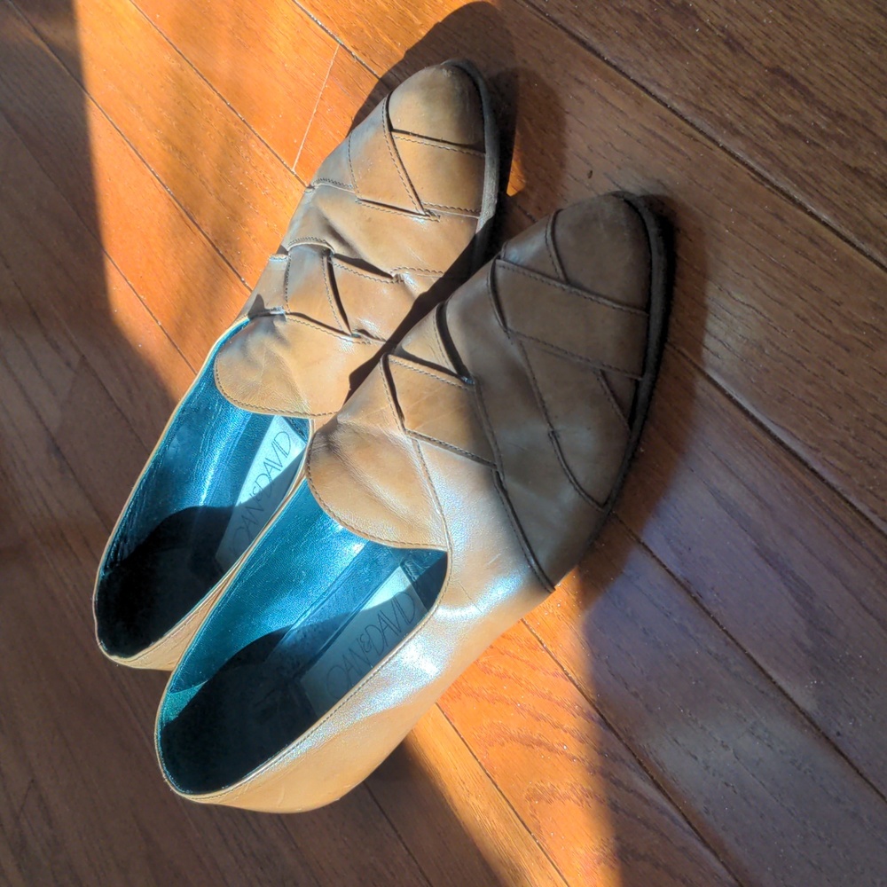 Vintage Made in Italy Woven Leather Flats - Picture 2 of 10